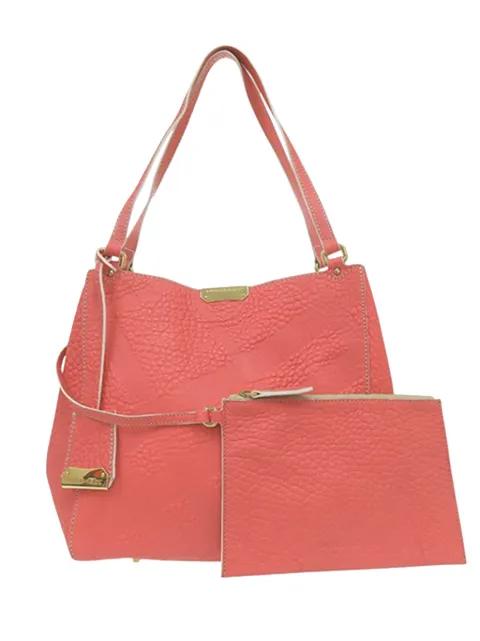 2000-2017 Small Embossed Grain Check Canterbury tote bag by BURBERRY 