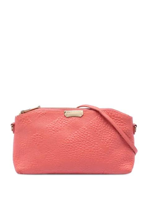 2000-2017 Small Grain Check Embossed Leather Chichester crossbody bag by BURBERRY 