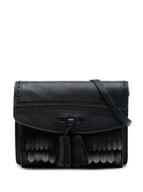 2000-2017 Small Grainy Calfskin Broguing Tassel Macken crossbody bag by BURBERRY 