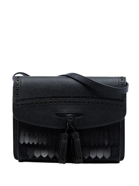 2000-2017 Small Grainy Calfskin Broguing Tassel Macken crossbody bag by BURBERRY 