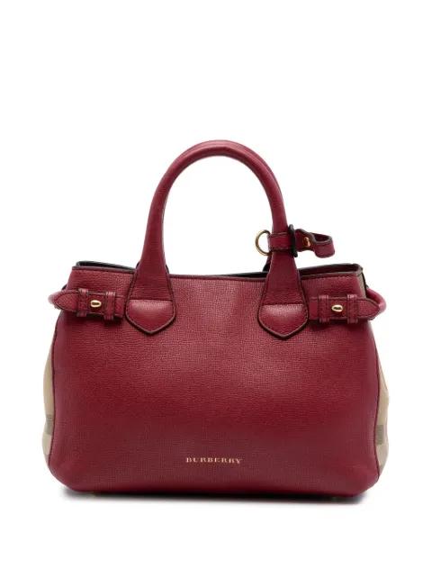 2000-2017 Small Grainy Calfskin and House Check Banner satchel by BURBERRY 