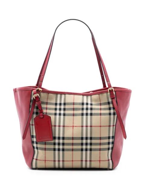 2000-2017 Small Haymarket Check Canvas and Leather Canterbury tote bag by BURBERRY 