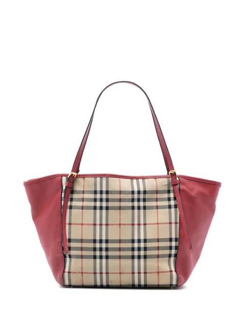2000-2017 Small Haymarket Check Canvas and Leather Canterbury tote bag by BURBERRY 