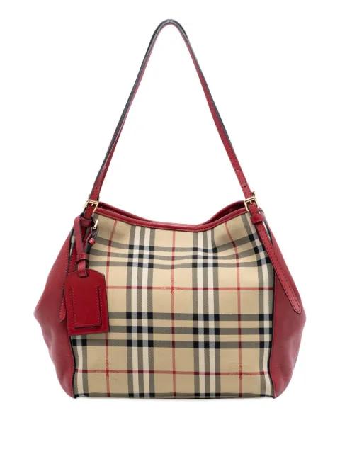 2000-2017 Small Haymarket Check Canvas and Leather Canterbury tote bag by BURBERRY 