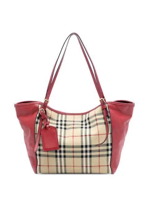 2000-2017 Small Haymarket Check Canvas and Leather Canterbury tote bag by BURBERRY 