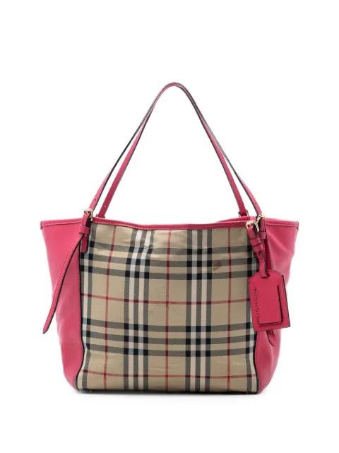 2000-2017 Small Haymarket Check Canvas and Leather Canterbury tote bag by BURBERRY 