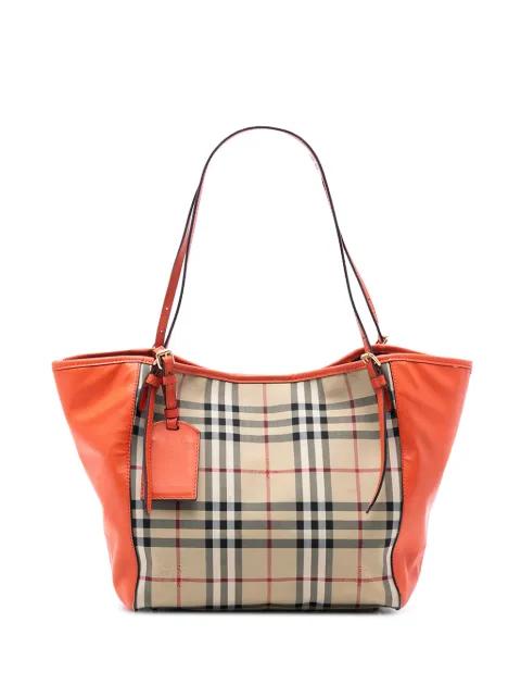 2000-2017 Small Haymarket Check Canvas and Leather Canterbury tote bag by BURBERRY 