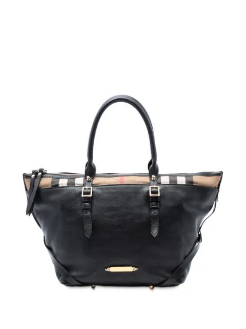 2000-2017 Small House Check Trimmed Leather Salisbury tote bag by BURBERRY 