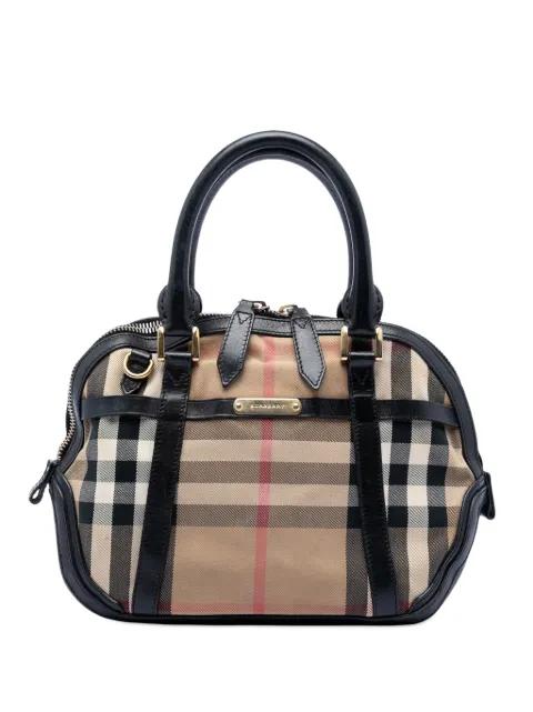 2000-2017 Small Leather Trimmed House Check Canvas Bridle Orchard satchel by BURBERRY 