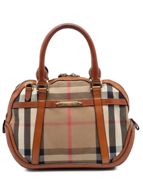 2000-2017 Small Leather Trimmed House Check Canvas Bridle Orchard satchel by BURBERRY 