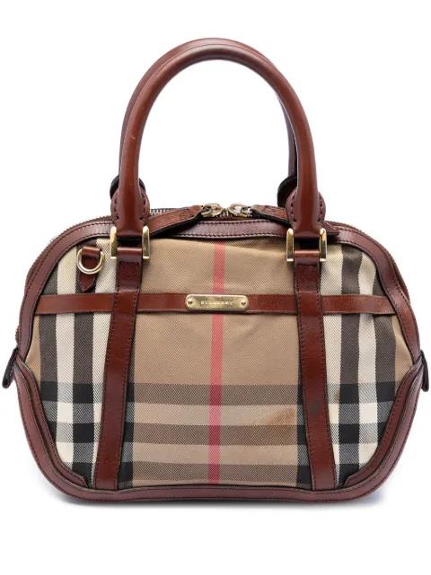 2000-2017 Small Leather Trimmed House Check Canvas Bridle Orchard satchel by BURBERRY 