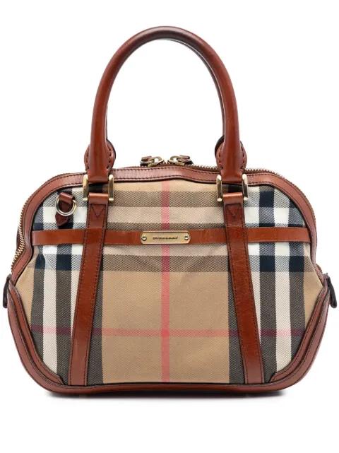 2000-2017 Small Leather Trimmed House Check Canvas Bridle Orchard satchel by BURBERRY 