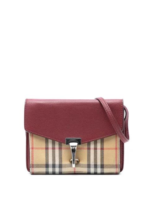 2000-2017 Small Leather and House Check Canvas Derby Macken crossbody bag by BURBERRY 