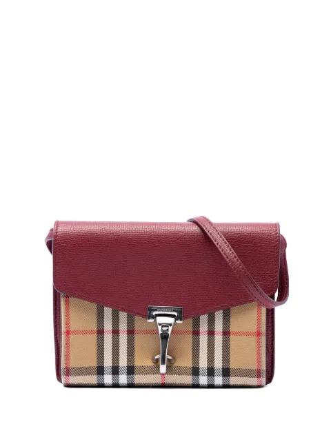 2000-2017 Small Leather and House Check Canvas Derby Macken crossbody bag by BURBERRY 