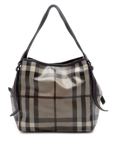 2000-2017 Small Smoke Check Coated Canvas Canterbury tote bag by BURBERRY 
