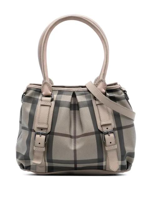 2000-2017 Small Smoke Check Coated Canvas Northfield satchel by BURBERRY 