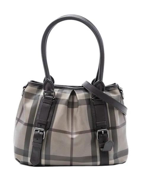 2000-2017 Small Smoke Check Coated Canvas Northfield satchel by BURBERRY 
