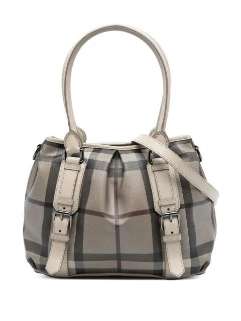 2000-2017 Small Smoke Check Coated Canvas Northfield satchel by BURBERRY 