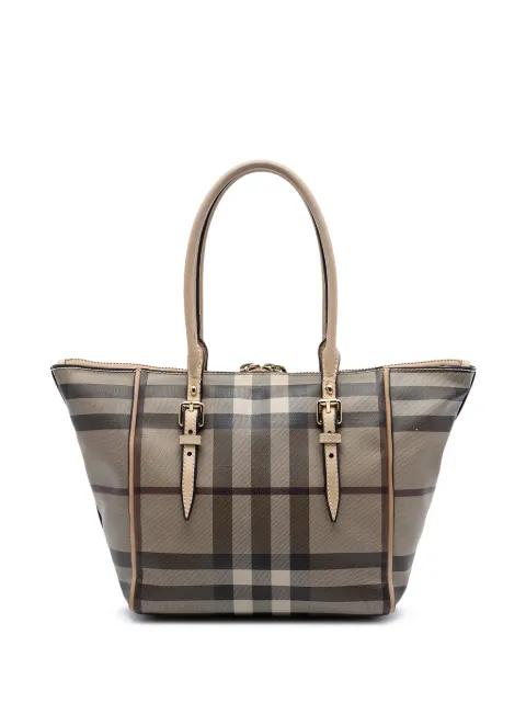 2000-2017 Small Smoke Check Coated Canvas Salisbury tote bag by BURBERRY 