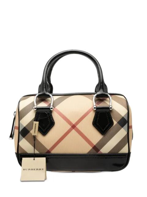 2000-2017 Small Supernova Check Coated Canvas Bowling Bag boston bag by BURBERRY 