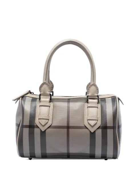 2000-2017 Smoke Check Coated Canvas Chester boston bag by BURBERRY 