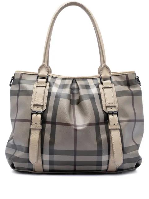 2000-2017 Smoke Check Coated Canvas Northfield satchel by BURBERRY 