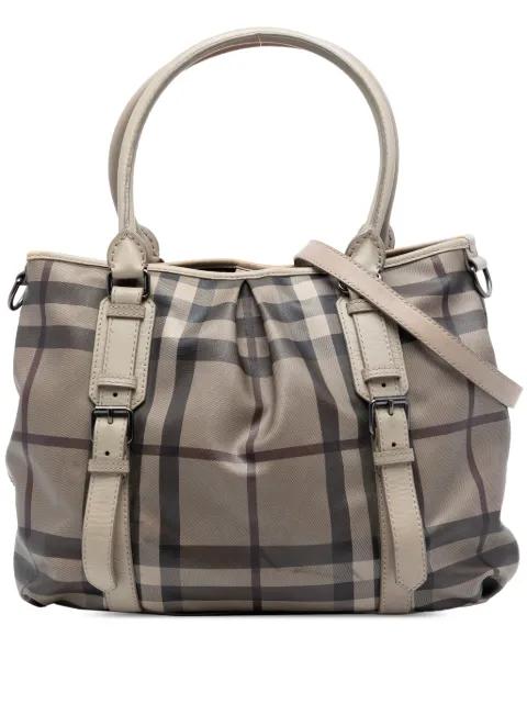 2000-2017 Smoke Check Coated Canvas Northfield satchel by BURBERRY 