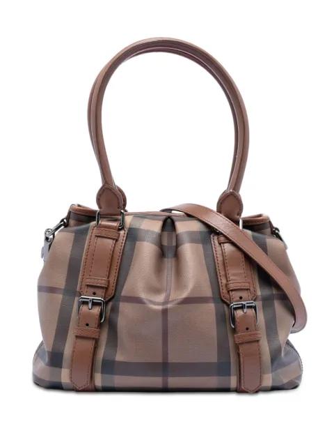 2000-2017 Smoke Check Coated Canvas Northfield satchel by BURBERRY 