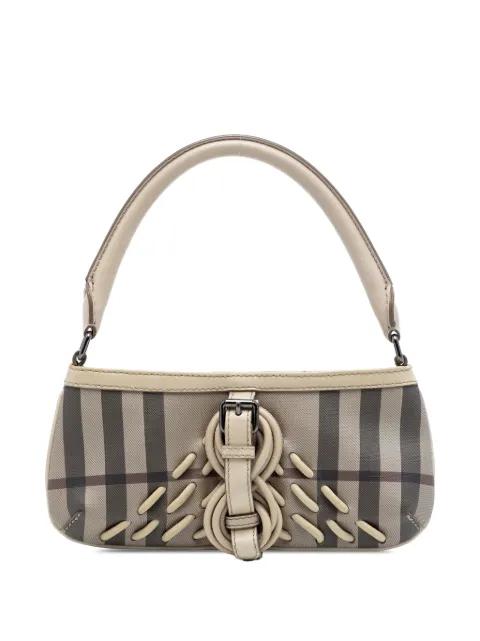 2000-2017 Smoke Check Coated Canvas shoulder bag by BURBERRY 