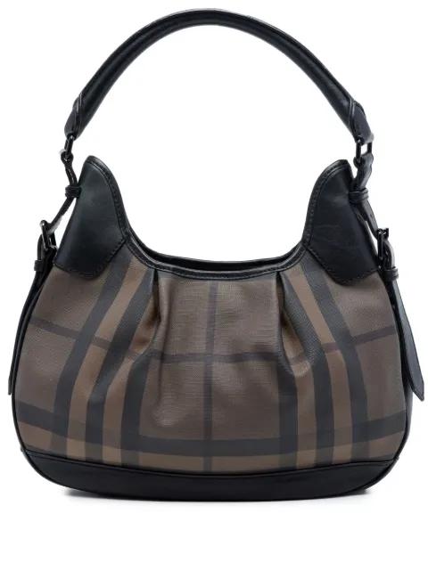 2000-2017 Smoked Check Coated Canvas Brooklyn hobo bag by BURBERRY 