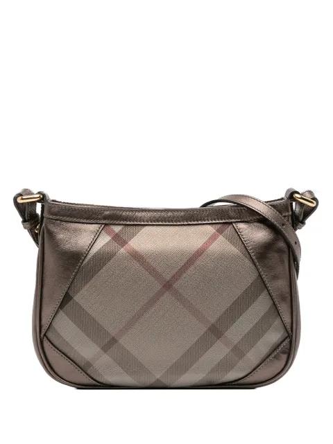 2000-2017 Supernova Check Canvas and Metallic Leather crossbody bag by BURBERRY 