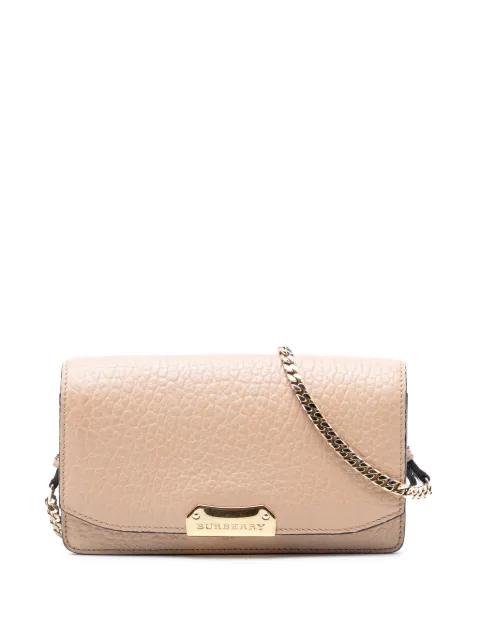 2000-2017 Textured Leather Madison Wallet On Chain crossbody bag by BURBERRY 