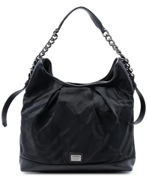 2000-2017 Tonal Check Nylon shoulder bag by BURBERRY 