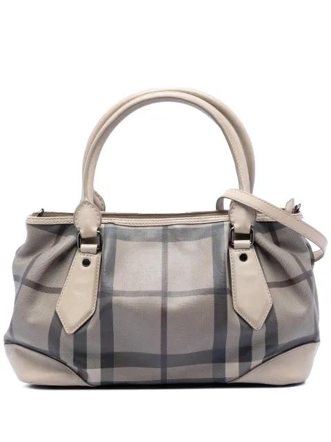 2000-2025 Smoke Check Coated Canvas Heathcliff satchel by BURBERRY 