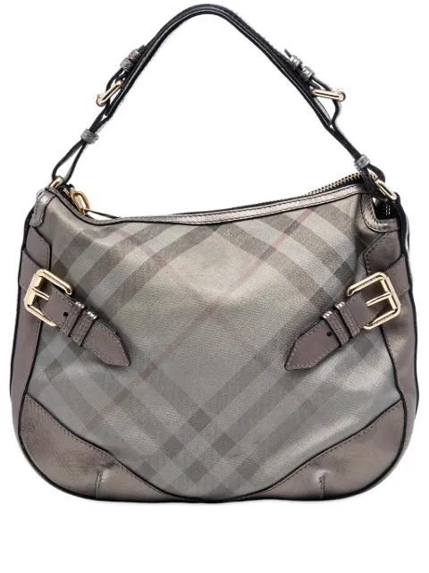 2000-2026 Supernova Check Coated Canvas and Metallic Leather shoulder bag by BURBERRY 