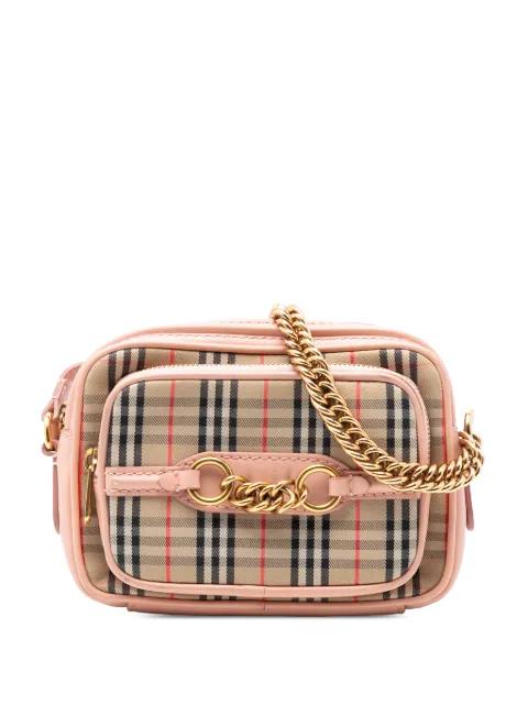 2010-2025 1983 Knight Check Canvas and Calfskin Link Camera Bag crossbody bag by BURBERRY 