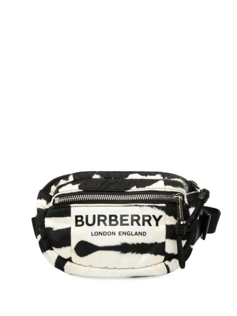 2010-2025 Zebra Print Nylon Logo Cannon belt bag by BURBERRY 