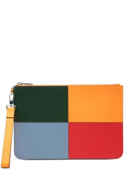 2018-2023 Leather Colorblock clutch bag by BURBERRY 