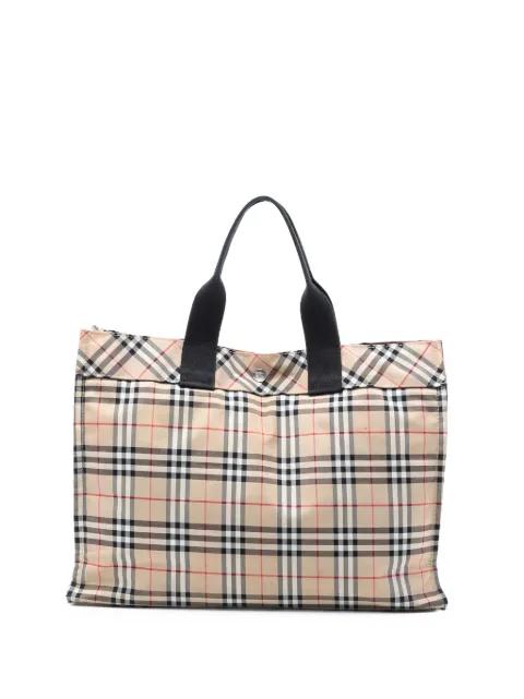 20th Century House Check Canvas tote bag by BURBERRY 