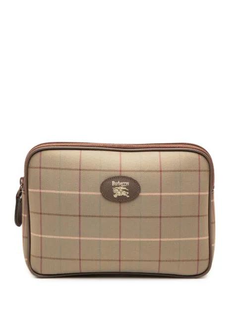 20th Century Vintage Check Canvas clutch bag by BURBERRY 