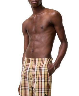 6.5" Check Seersucker Swim Shorts by BURBERRY