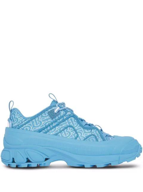 Arthur monogram print sneakers by BURBERRY