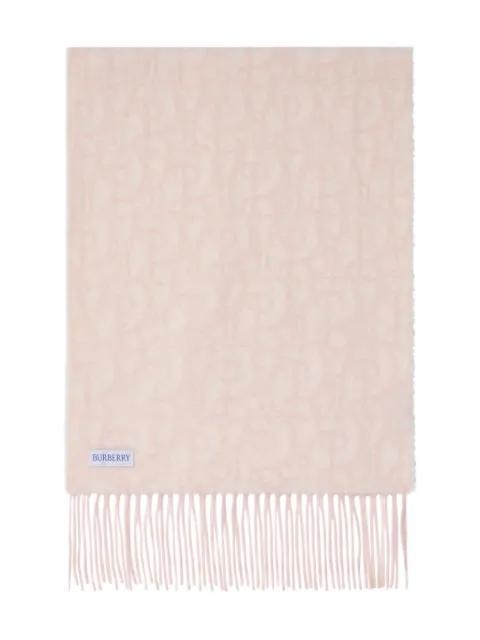 B Charm fringed scarf by BURBERRY