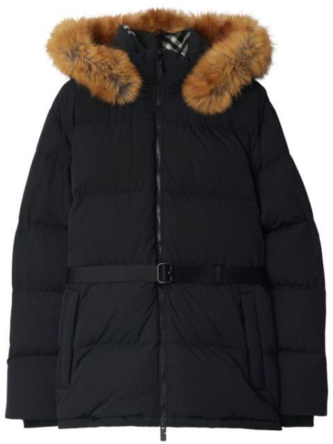 B Shield-appliqué puffer coat by BURBERRY