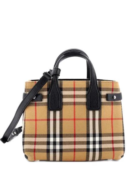 Banner Vintage Check Canvas Baby tote bag by BURBERRY 