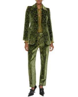 Baroque Velvet Tailored Trousers by BURBERRY