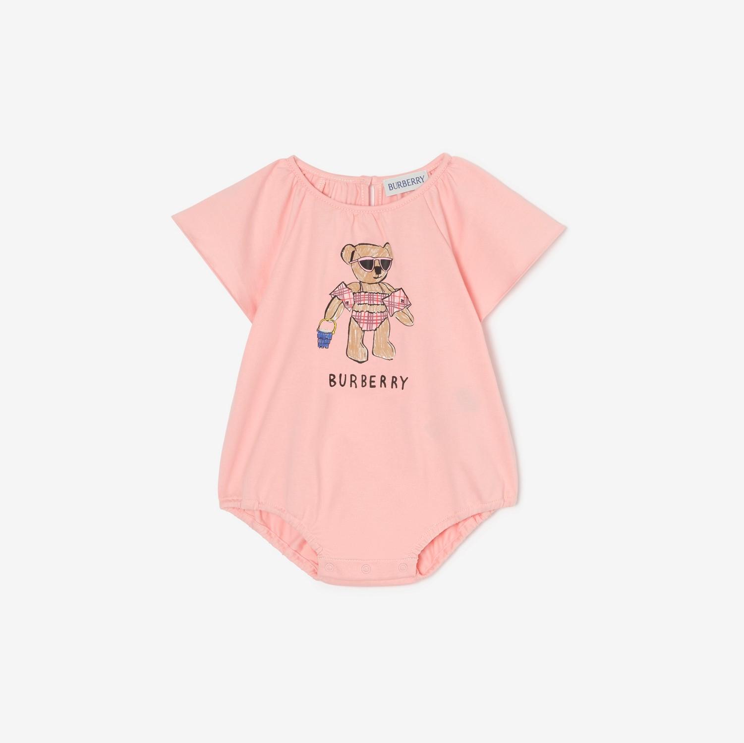 Beach Bear Cotton Bodysuit by BURBERRY