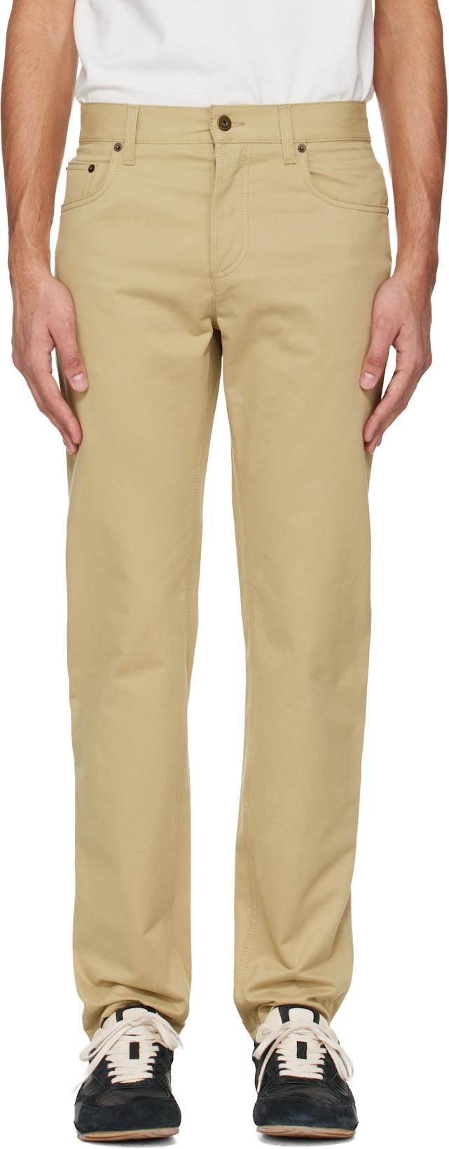 Beige Logo Patch Jeans by BURBERRY
