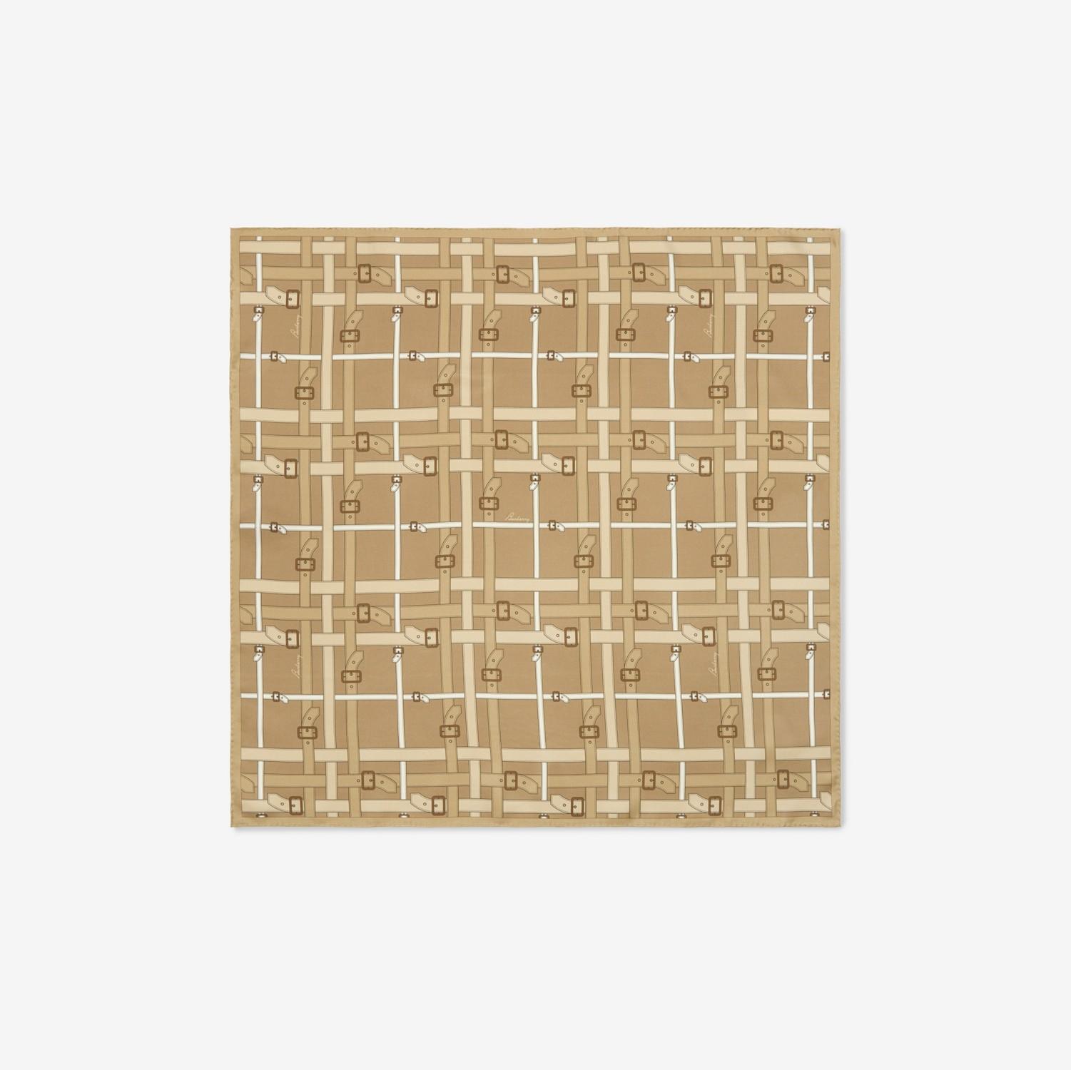 Belt Check Silk Scarf by BURBERRY