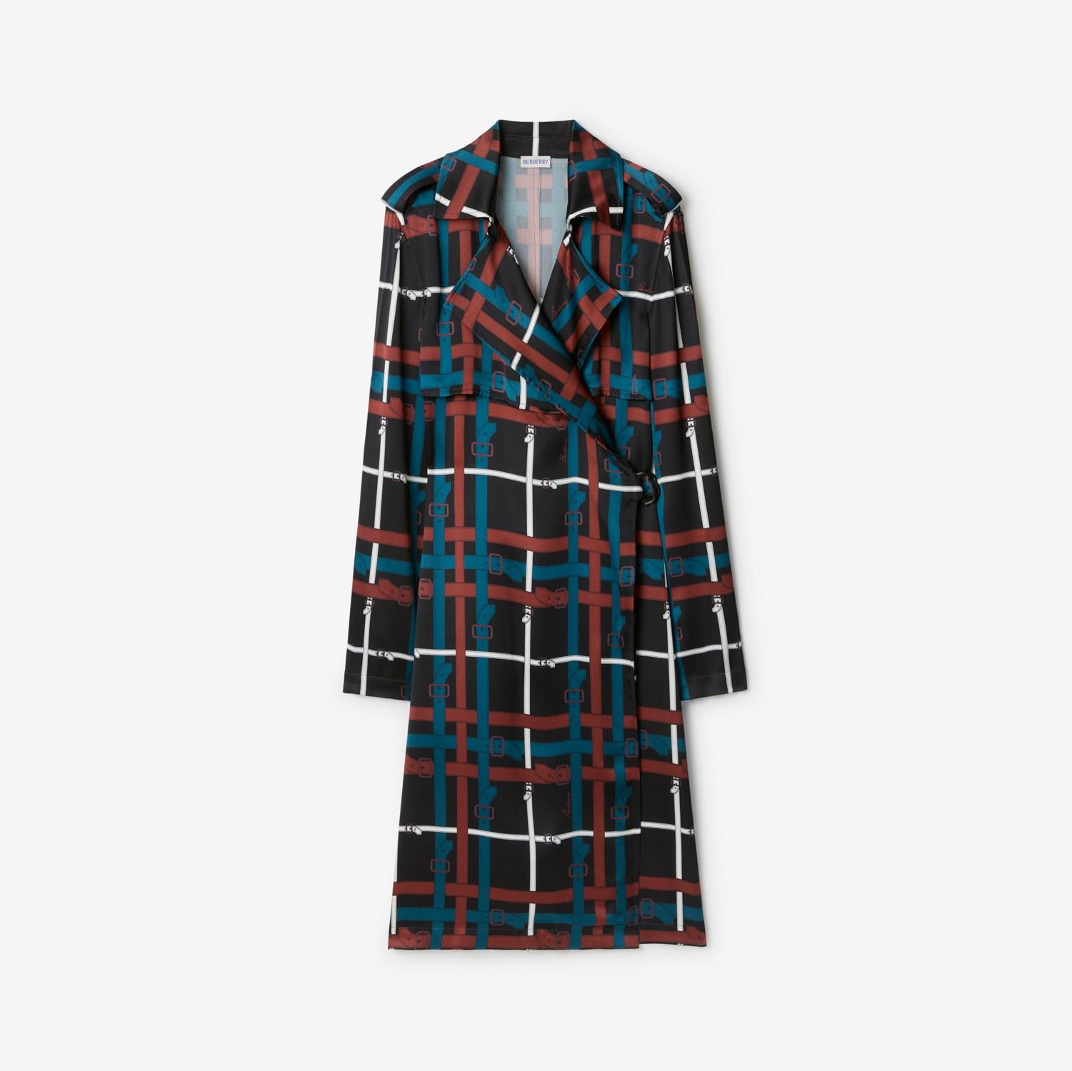 Belt Check Viscose Trench Dress by BURBERRY